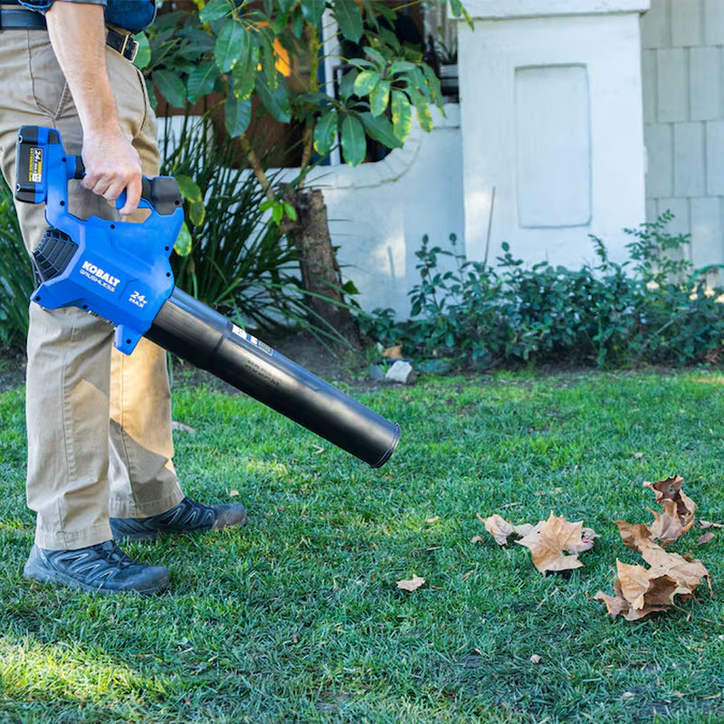 24-Volt 500-CFM 120-MPH Battery Handheld Leaf Blower 4.0 Ah
