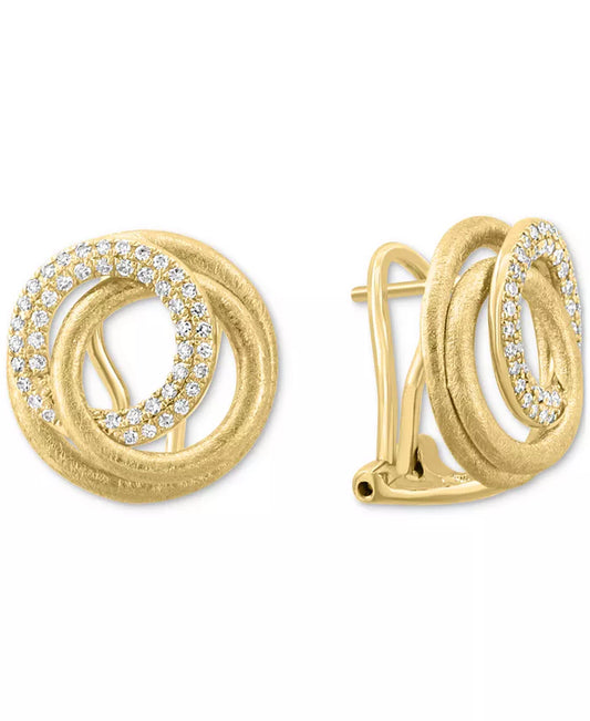 EFFYÂ® Diamond Spiral Statement Earrings (3/8 Ct. T.W.) in 14K Gold