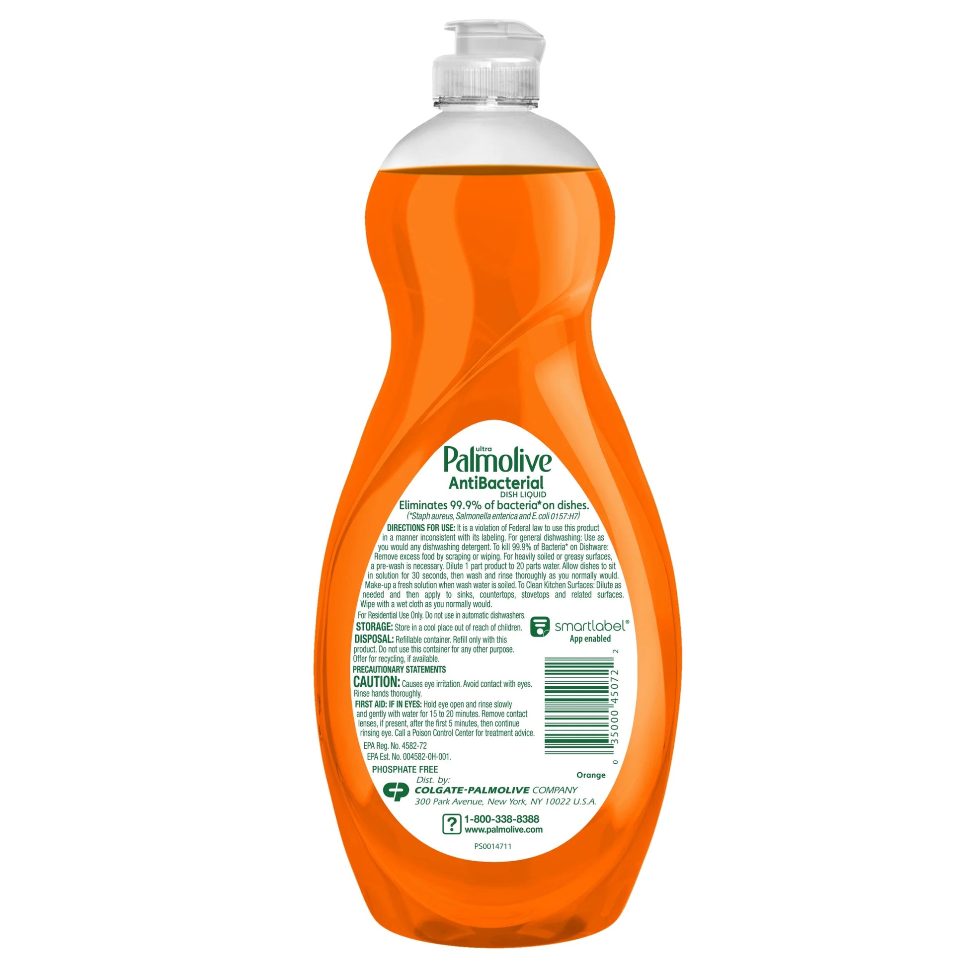 Ultra Concentrated Antibacterial Liquid Dish Soap, Orange Scent, 32.5 Fluid Ounce Bottle