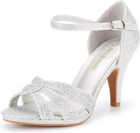 Stilettos Kitten Heels for Women Open Toe Fashion Sandals Pump