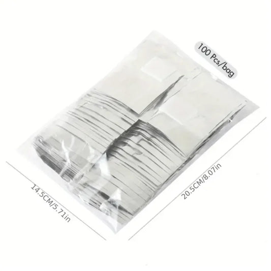 100Pcs Bag Aluminum Foil Nail Polish Immersion Nail Polish Nail Removal Wrap Nail Towel Gel Nail Polish Remover Nail Polish Tool