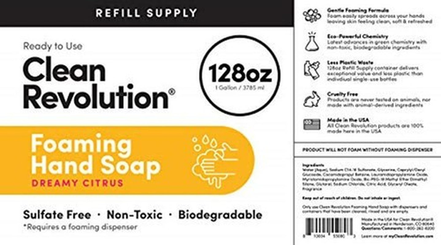 Clean Revolution Foaming Hand Soap Refill Supply Assorted Scent Names
