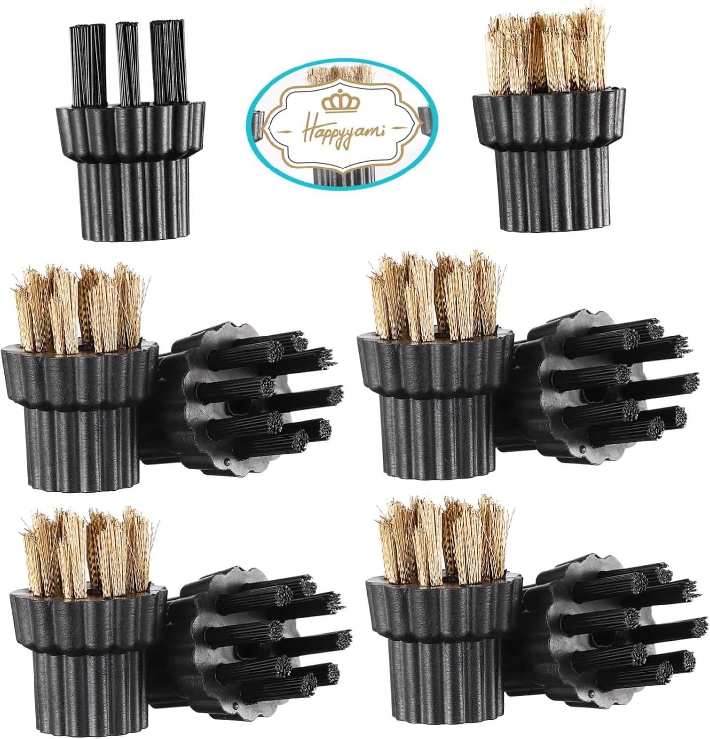 10Ppcs Steam Cleaner Brush Heads Steams Mop Brush Head Replacement for and Grime Removal Compatible with Mcculloch And
