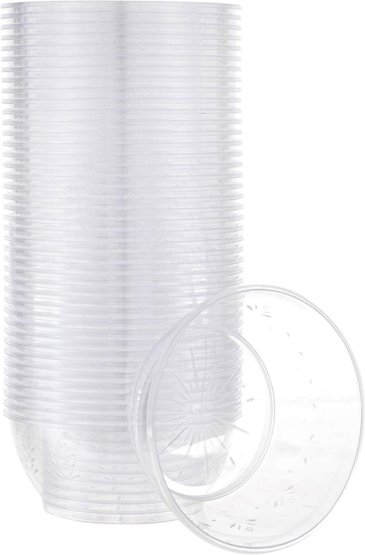 6 Oz Hard Plastic Desert Bowls - Ice Cream Bowls Premium Quality Disposable Clear Bowl Pack of 40