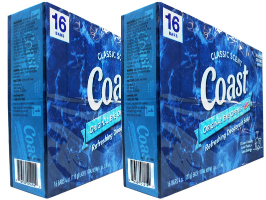 2 Pack -  Refreshing Deodorant Soap - Bar Soap with Thick Rich Lather - Clean Rinsing Formula for Fresh, Non-Dry Skin - Classic Scent - 16 X 4 Oz