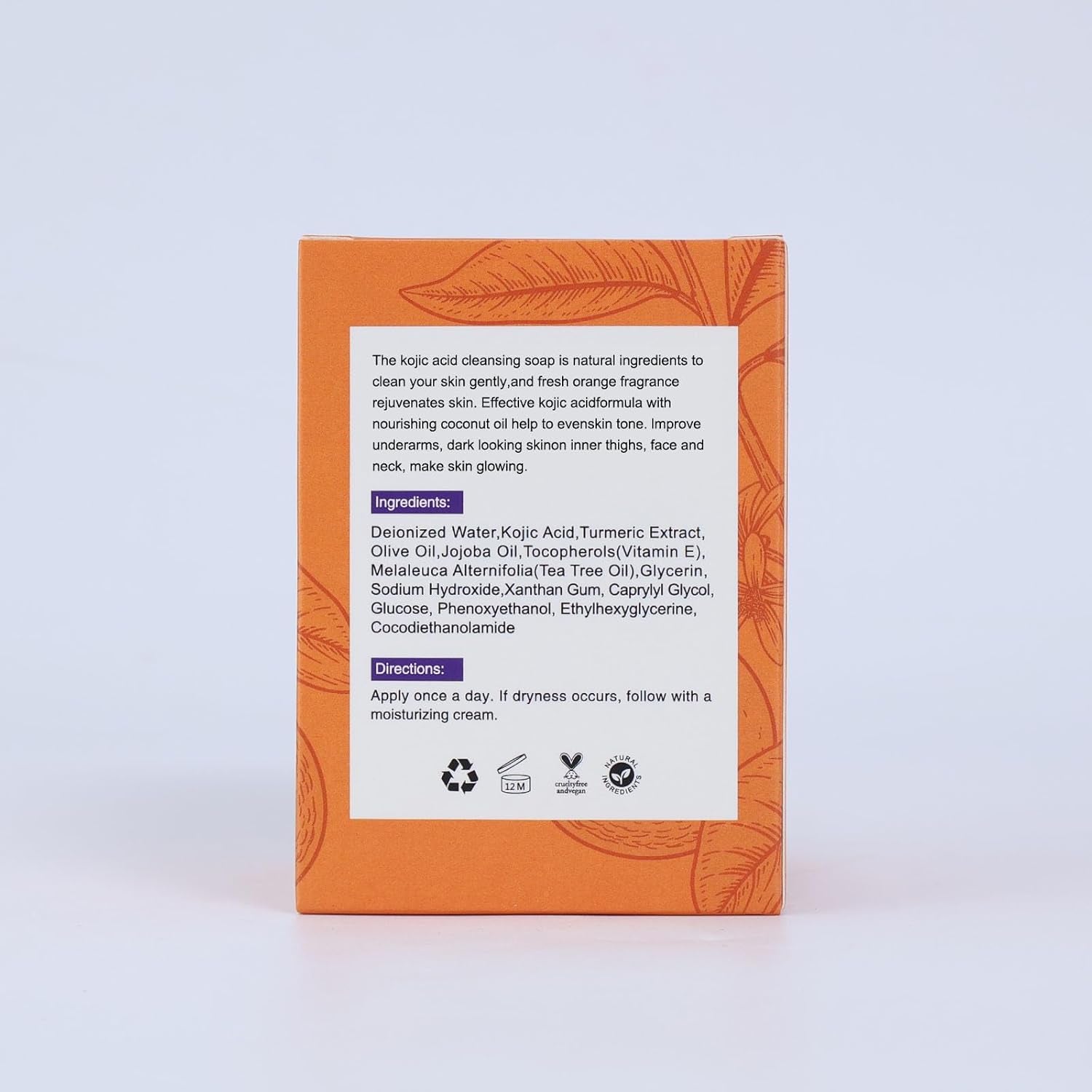 Kojic Acid Soap Bar Moisturizing Deep Cleansing for Face and Body Smooth Skin Care 140G X 2 Bars,9.9 Oz 2 Bars