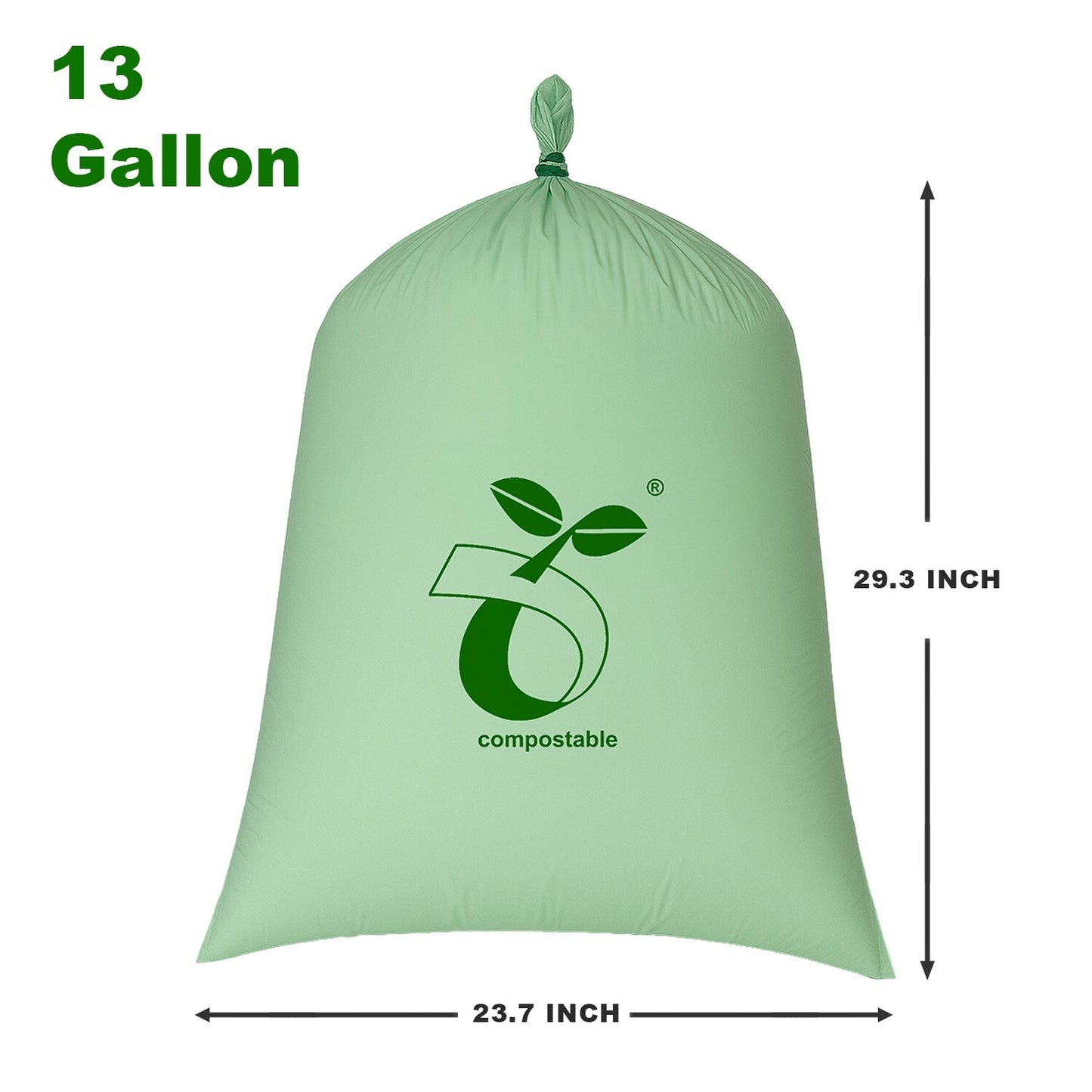 FPN Trash Bags 13 Gallon with Drawstring Durable & BPA Free Garbage Bags 50/Pack