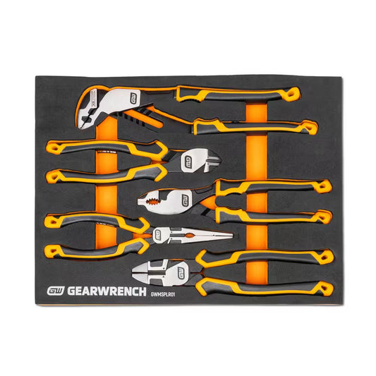 Cushion Grip Pitbull Pliers Set with EVA Foam Storage Tray (5-Piece)