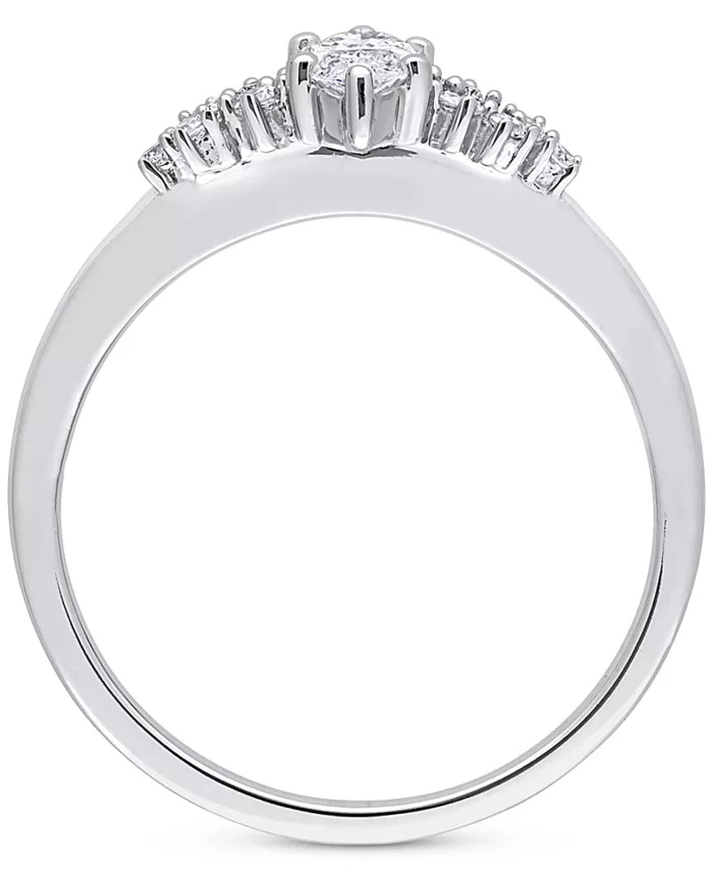 Diamond Marquise-Cut Engagement Ring (1/2 Ct. T.W.) in 14K White Gold