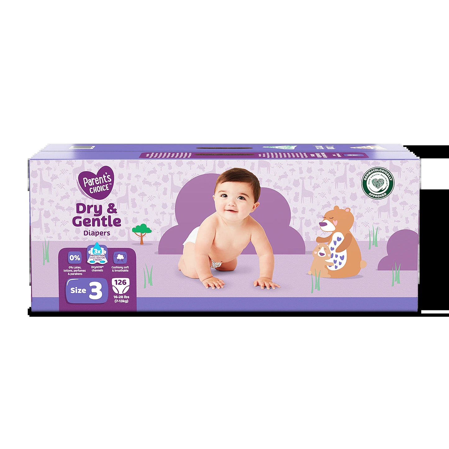 Dry & Gentle Diapers Size 3, 126 Count (Select for More Options)