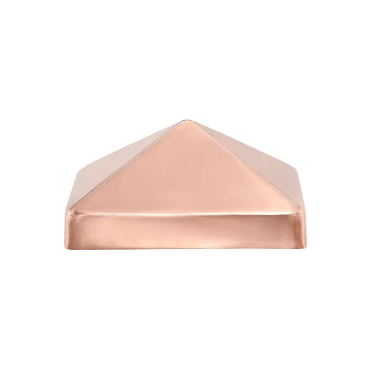6 In. X 6 In. Copper Pyramid Slip over Fence Post Cap