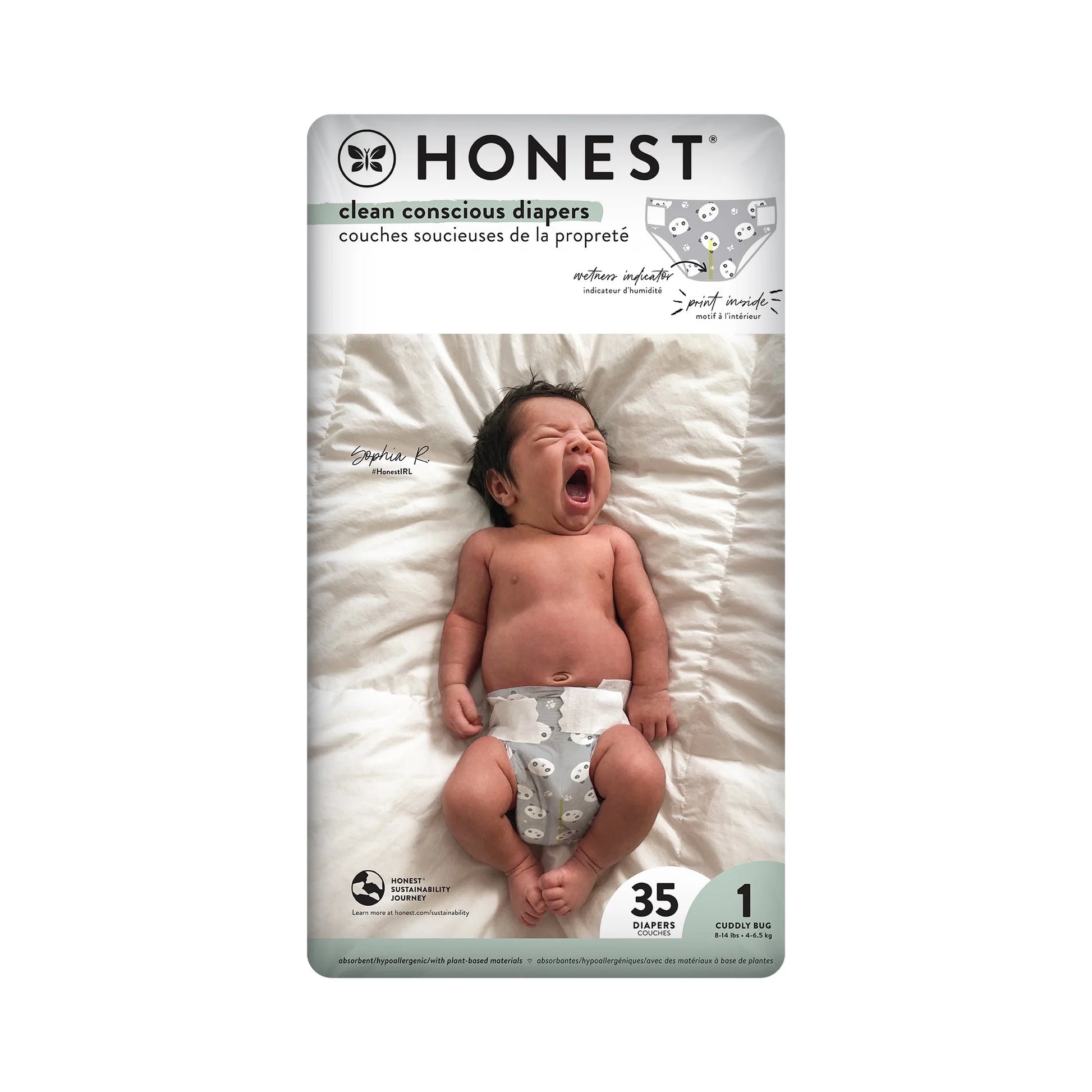 Diapers Pandas Size 1