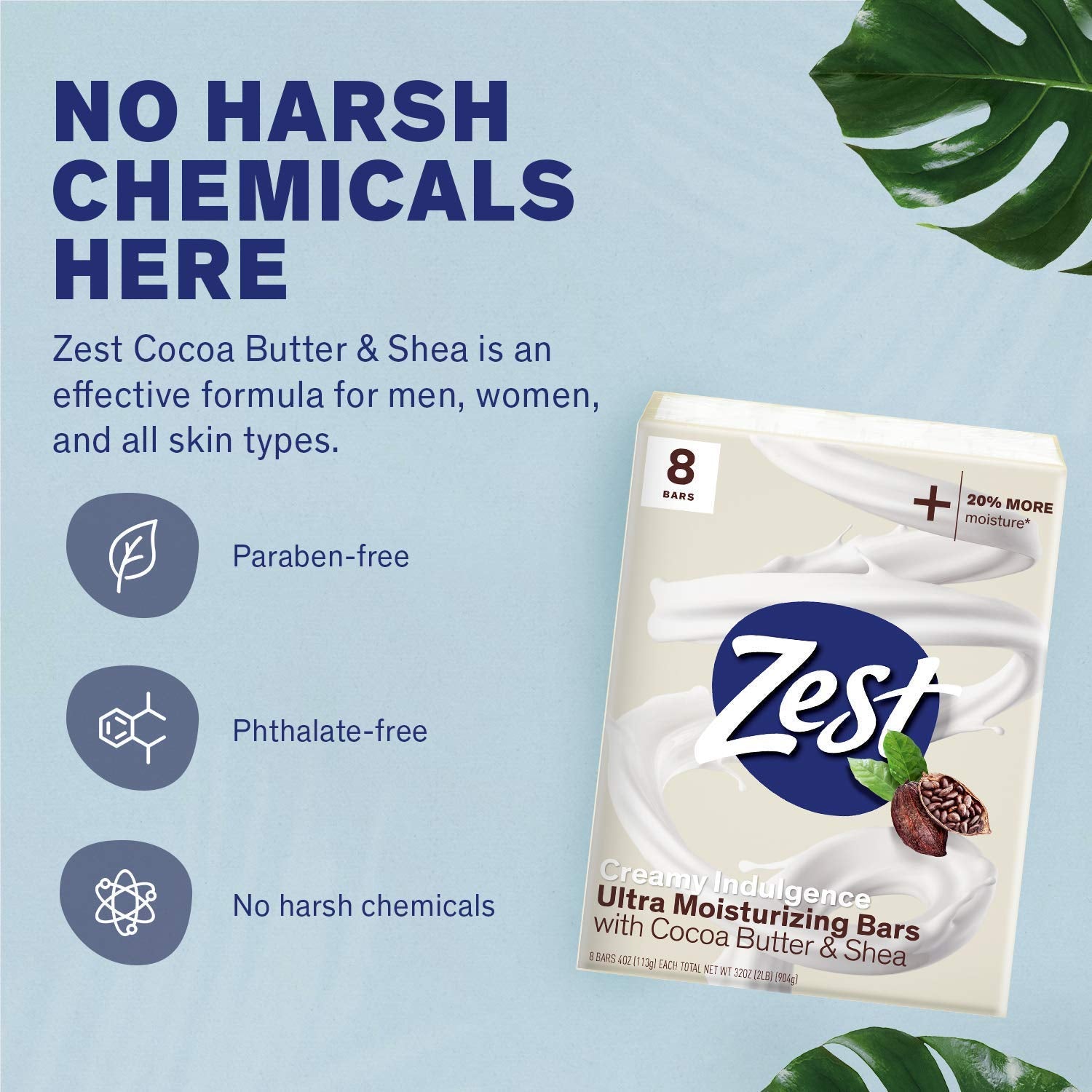 Bar Soap - 8 Bars - Enriched with Cocoa Butter and Shea for Ultra Moisturizing Cleansing - Leaves Your Body Feeling Silky Smooth and Deeply Moisturized