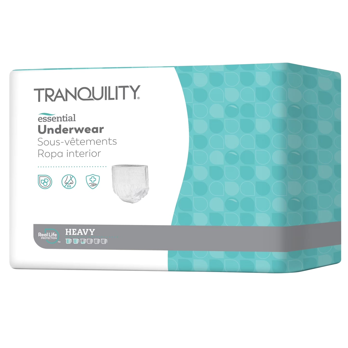 Essential Disposable Youth Absorbent Underwear Pull on with Tear Away Seams Medium, 2602, 12 Ct