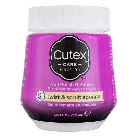 2 Pack - Twist & Scrub Sponge Nail Polish Remover Jar 1.75 Fl Oz
