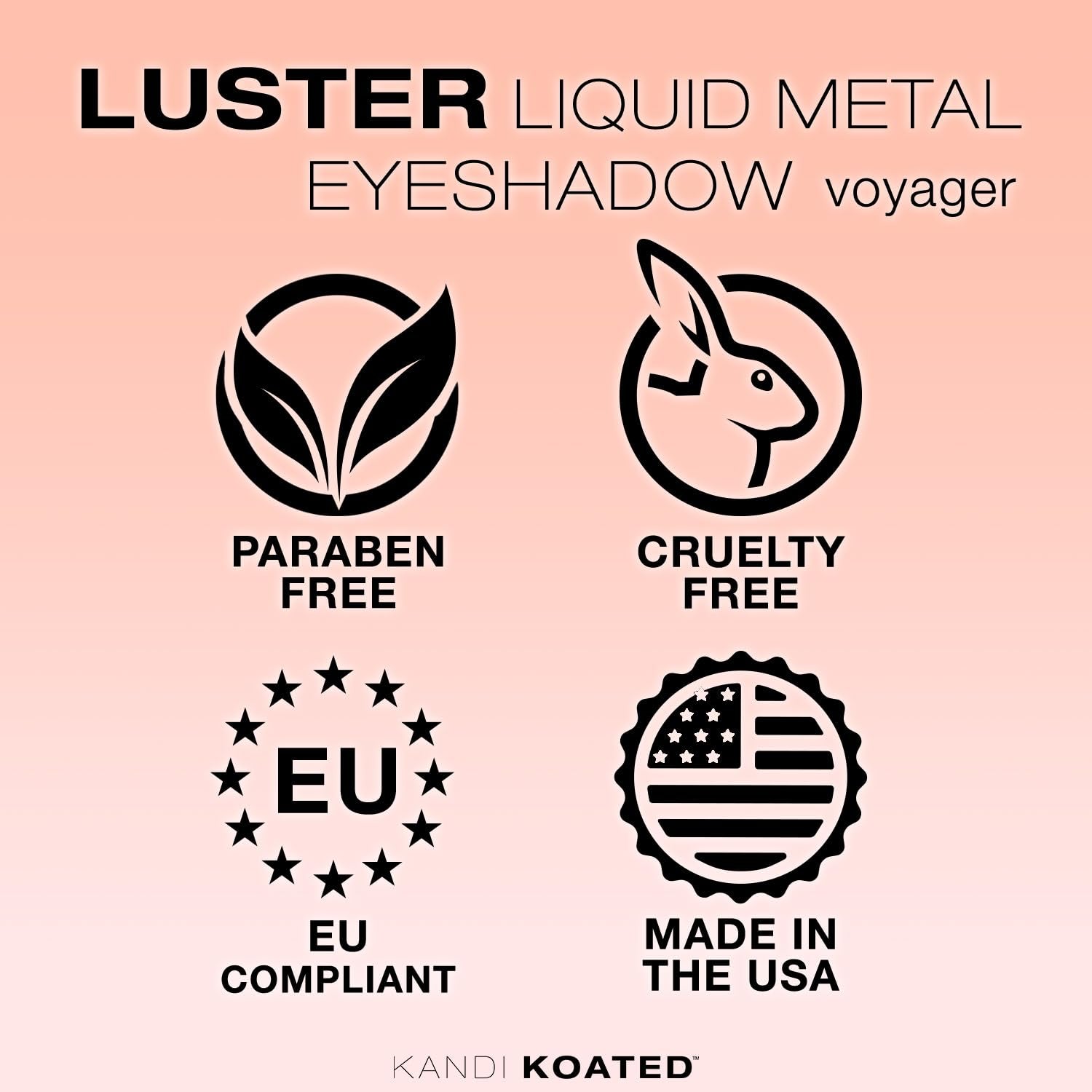 Koated Luster Liquid Metal Eyeshadow [Voyager] Liquid Eye Paint with Shimmery Finish | Rich Colors, Paraben-Free, Cruelty-Free Eyeshadow | Beauty & Makeup