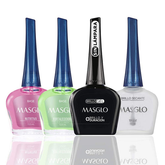 Masglo Tradicional Nail Polish Base Coat Top Coat Salon Quality 13 Fl Oz