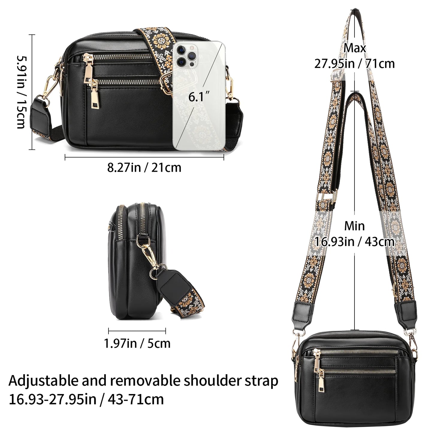 Cross Body Purses for Women Crossbody Bag, Small Crossbody Purses Leather Cross Body Bags Trendy Shoulder Handbags