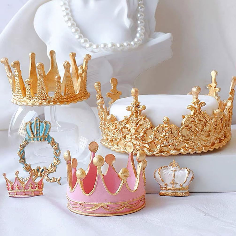 Crown Cake Topper Mold Height 2.8Inch, Filigree Tiara