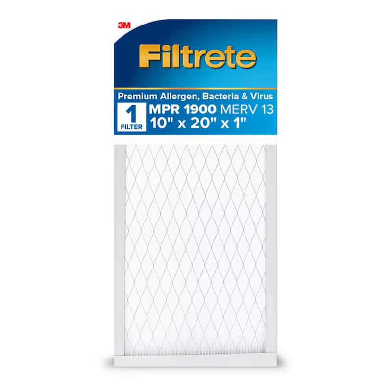 20 X 20 X 1 MERV 13 1900 MPR Premium Allergen, Bacteria and Virus Electrostatic Pleated Air Filter