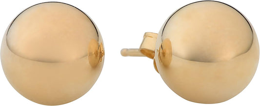 14K Yellow Gold Ball Stud Earrings (4, 6 and 8 Mm)