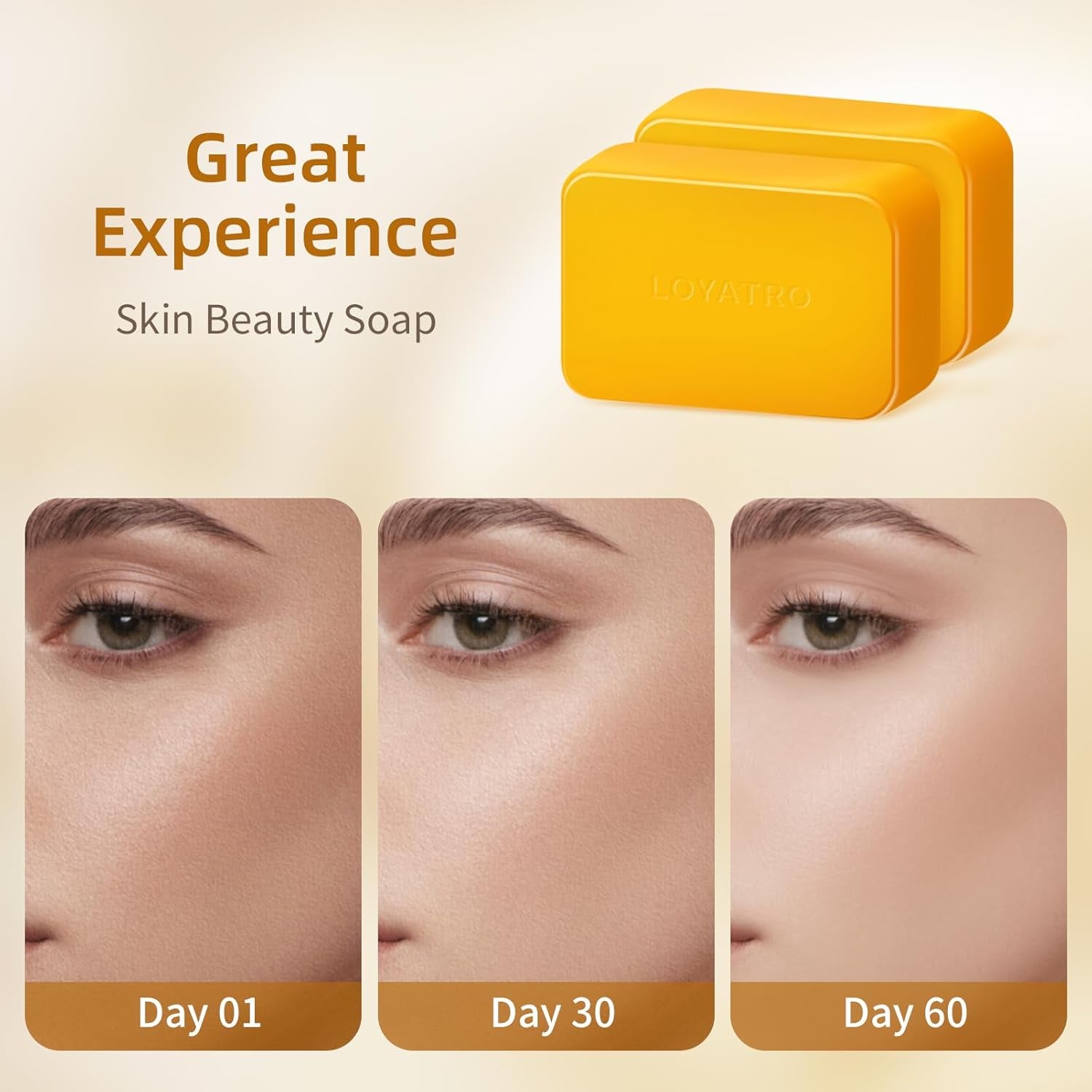 Kojic Acid Turmeric Soap Bar Dark Spots for Face & Body, Deep Cleansing, Gentle Soap Sensitive Skin Formula, All Skin Types 2Pack with Dish