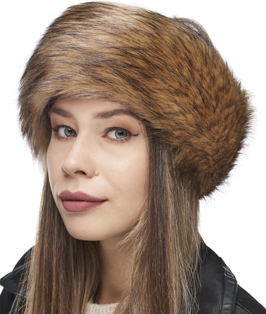 Classic Headband - Faux Fur Headbands for Women - Furry Band for Winter - Size M