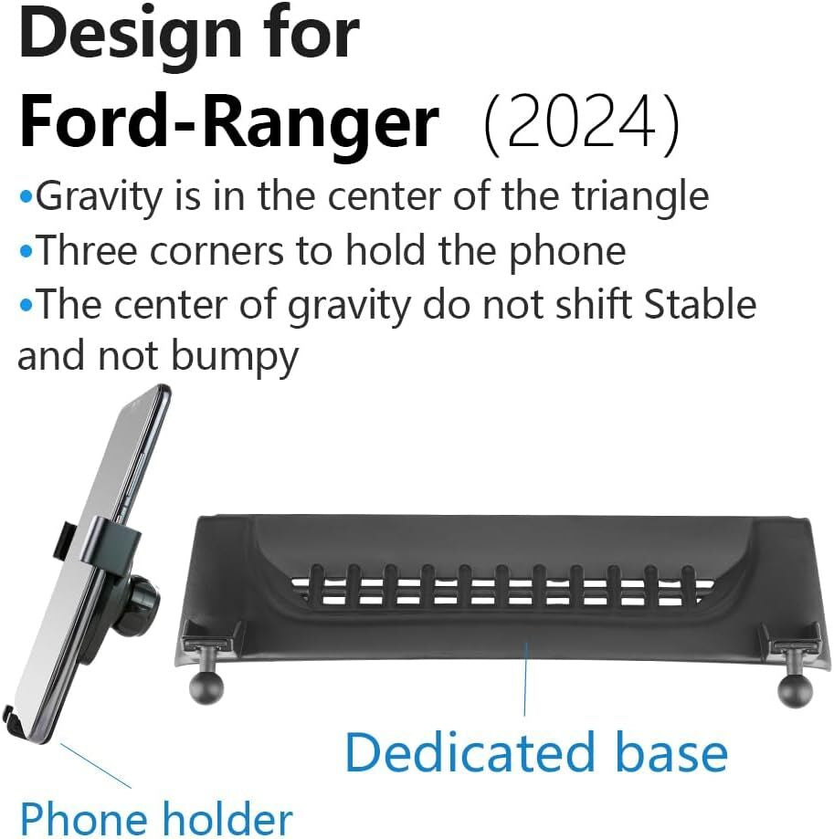 Car Phone Holder for Ford Ranger 2024 Crew Cab Raptor Auto Accessories