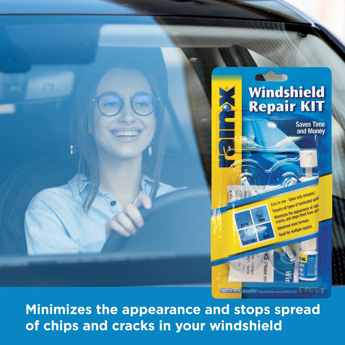 Windshield Repair Kit, Saves Time and Money by Repairing Chips and Cracks - 600001