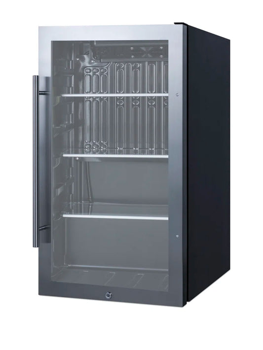 19'' W 110 Cans (12 Oz.) 3.13 Cubic Feet Outdoor Rated Beverage Cooler with Reversible Glass Door