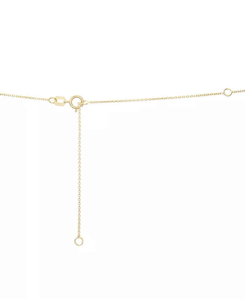 Diamond Cluster Elongated Lariat Necklace (1/2 Ct. T.W.) in 14K Gold, 16" + 2" Extender, Created for Macy'S