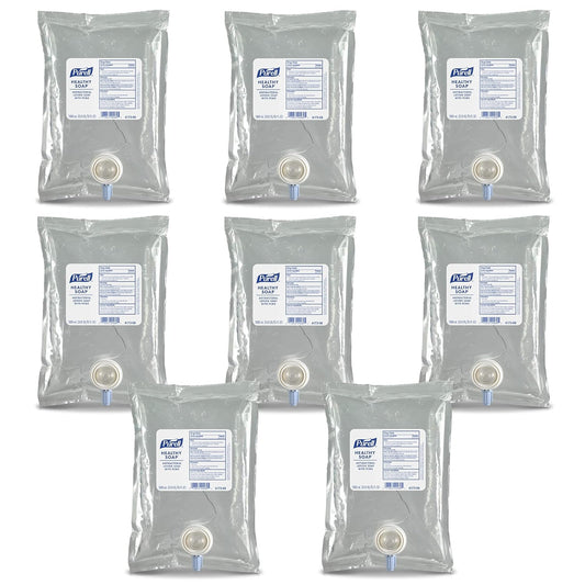 Brand HEALTHY SOAP Antibacterial Lotion Soap with PCMX, Pleasant Fragrance, 1000 Ml Refill for CS2 and NXT Soap Dispensers (Pack of 8) - 4173-08