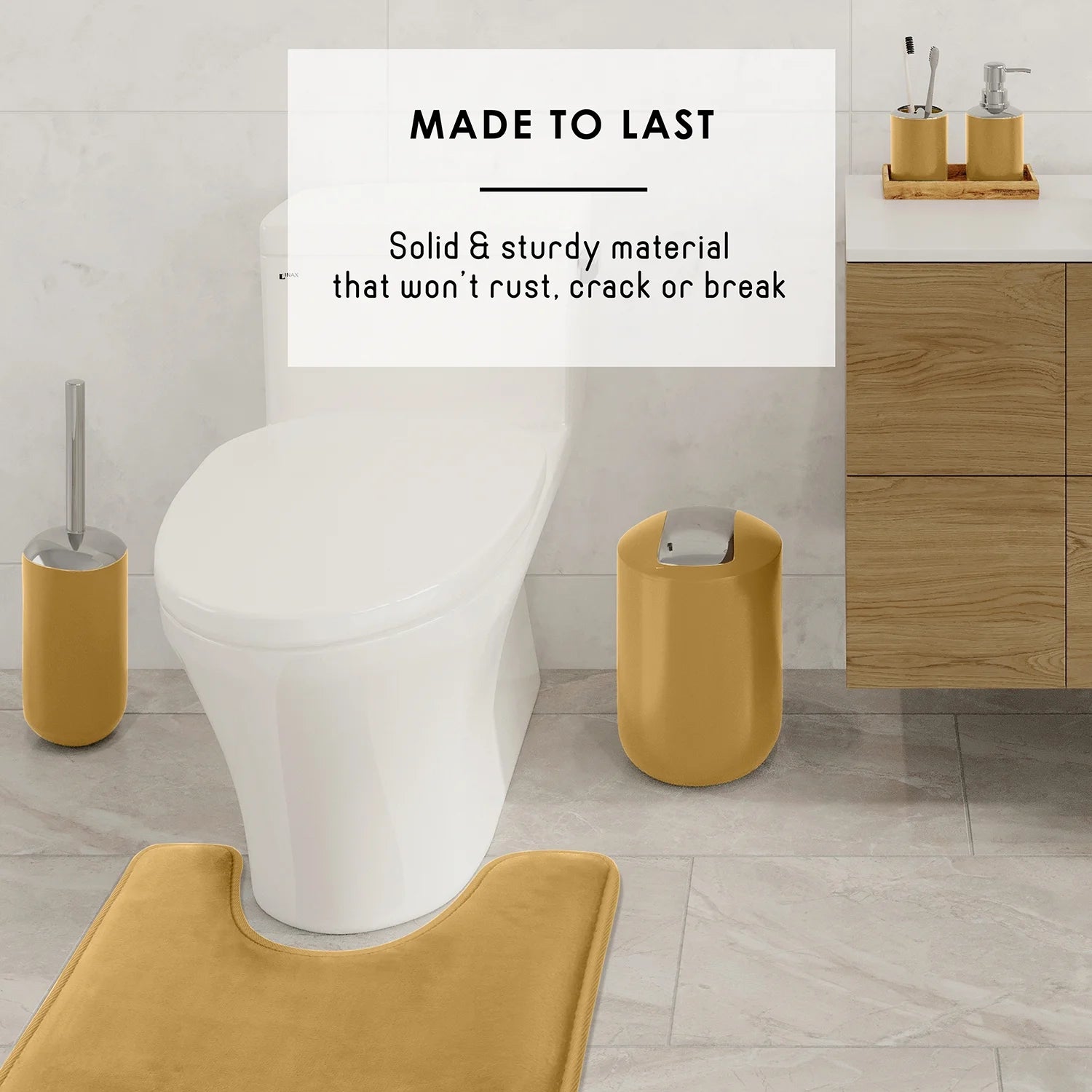 20 Piece Bathroom Accessories Set, Gold Bathroom Decor Set