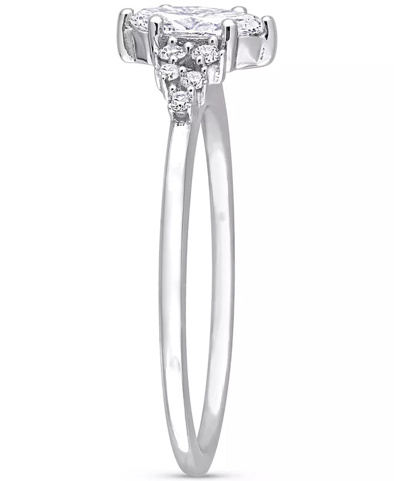 Diamond Marquise-Cut Engagement Ring (1/2 Ct. T.W.) in 14K White Gold
