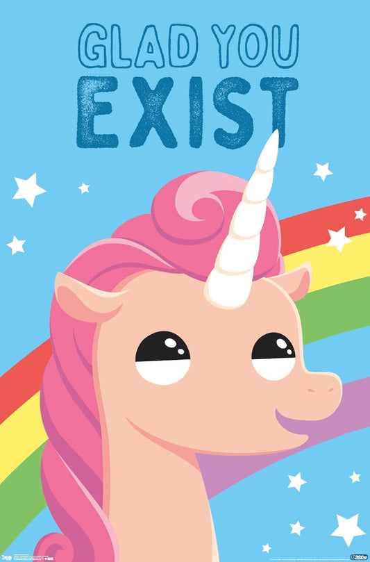 Glad You Exist Wall Poster, 22.375" X 34", Premium Unframed Version
