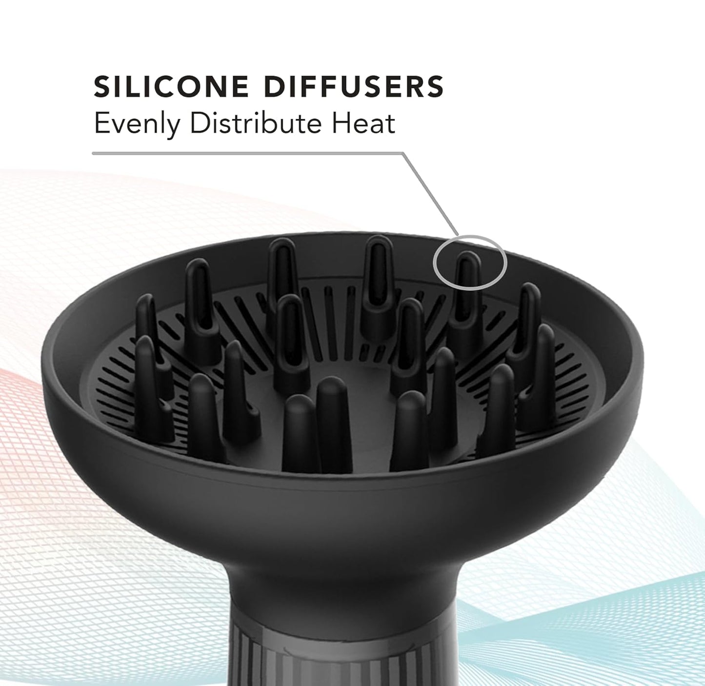 Diffuser Hair Dryer for Curly Hair – Ionic Technology Hair Dryer with Adjustable