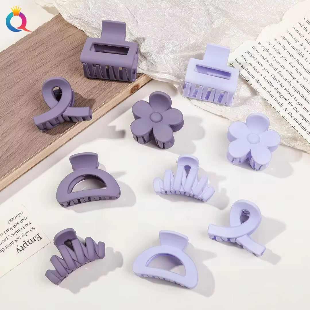 10 Pcs Mixed Colors Middle Hair Claw Clips Non-Slip Strong Hold Clips for Women and Girls Thin Thick Hair