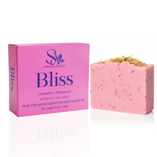 Bliss Lavender and Bergamot Body Soap | Nourishing Skin Care | Handcrafted Soap Bar for Relaxation and Serenity