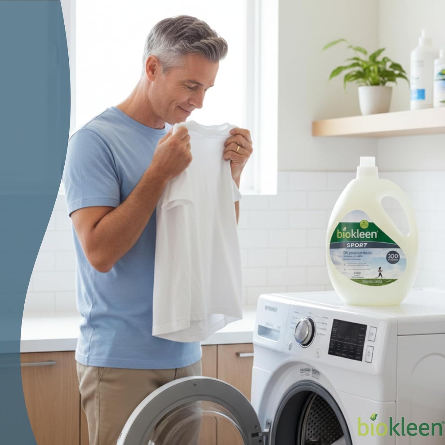 Natural Sport 3X Concentrated Laundry Detergent, 300 Loads, Bio Active Formula, Fight Odors, Sweat & Stain Remover, Lavender Eucalyptus Scent