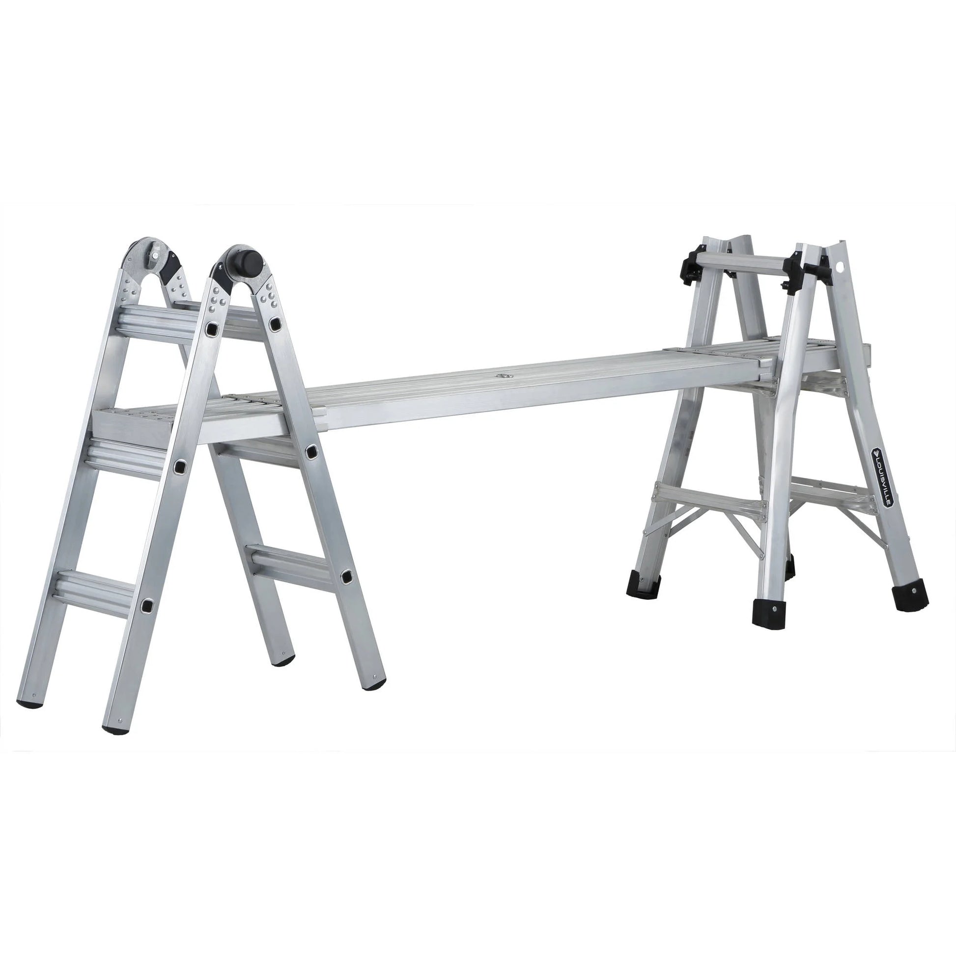 13' Aluminum Multi-Purpose Ladder, 14' Reach, 300 Lbs Load Capacity, L-2098-13
