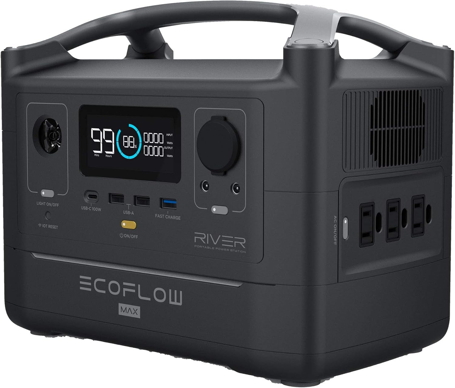 RIVER 2 Max Solar Generator 512Wh Long-Life Lifepo4 Portable Power Station& 180W Solar Panel for Home Backup Power, Camping & Rvs 100% Charged in 60M with 3000+ Cycles & up to 1000W Output