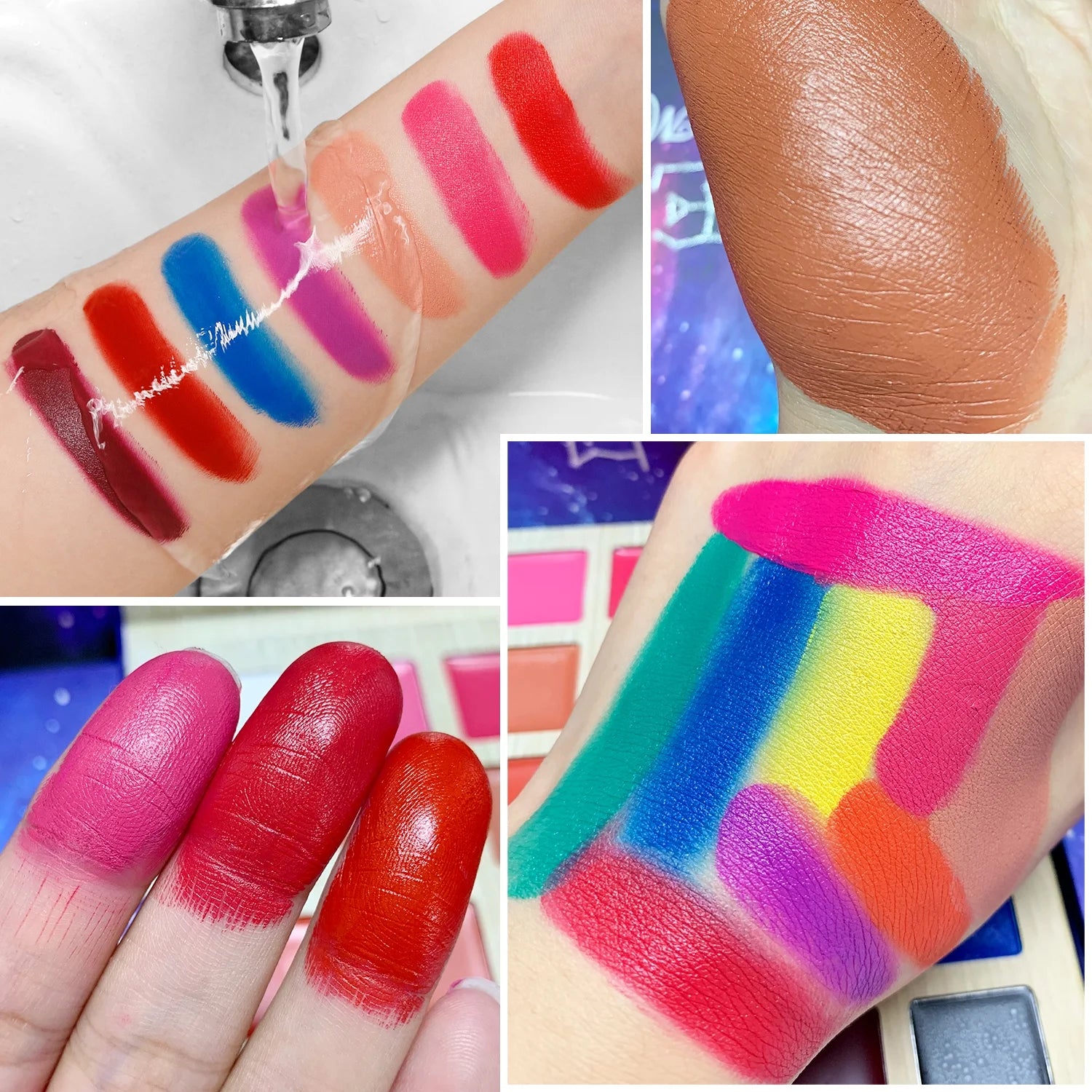 25 Color Matte Lipstick Palette , Red ,White,Black ,White Lipstick Kit , Long Lasting Lipstick /Blush /Eyeshadow for Women , Moisturizing Waterproof Lipstick Pallet for Lip Makeup Christmas