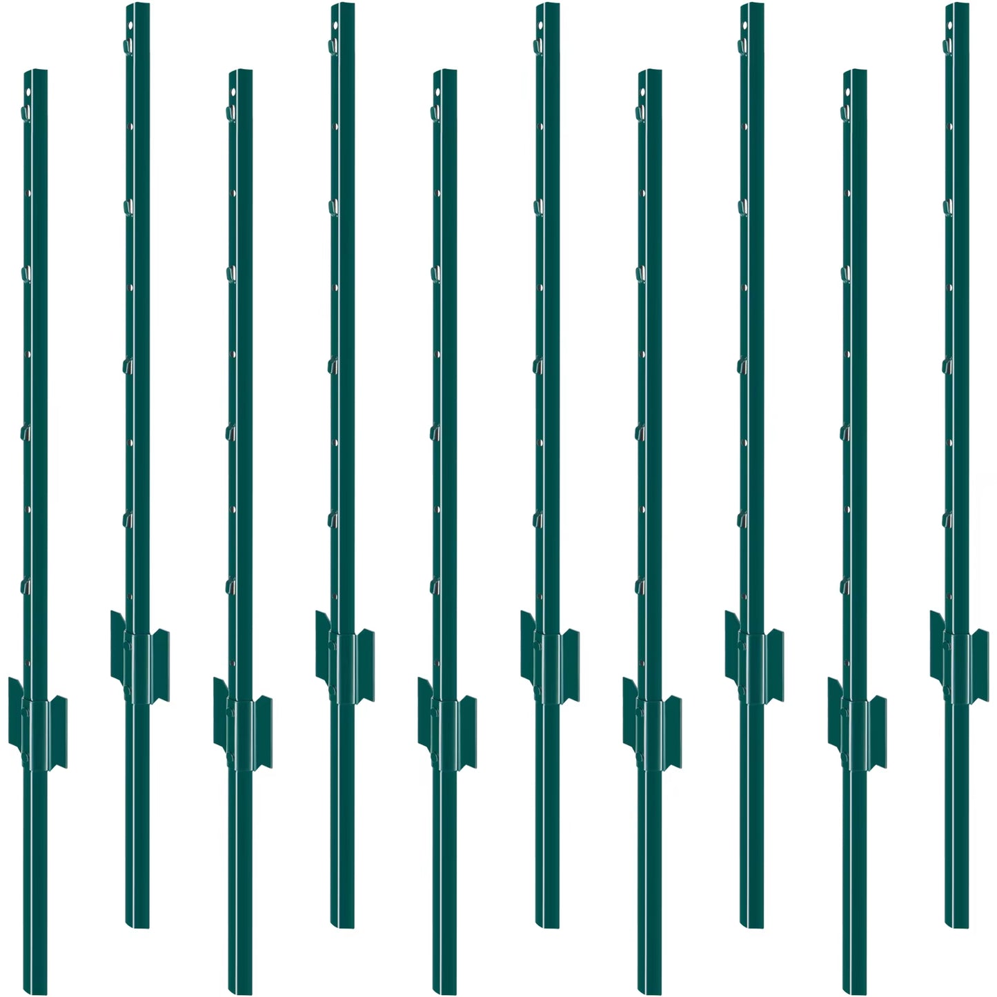 Fence Post T-Post Heavy Duty Metal Fence Post Sturdy Steel Fence Stakes for Garden Yard Lawn Farms Outdoor Wire Fencing