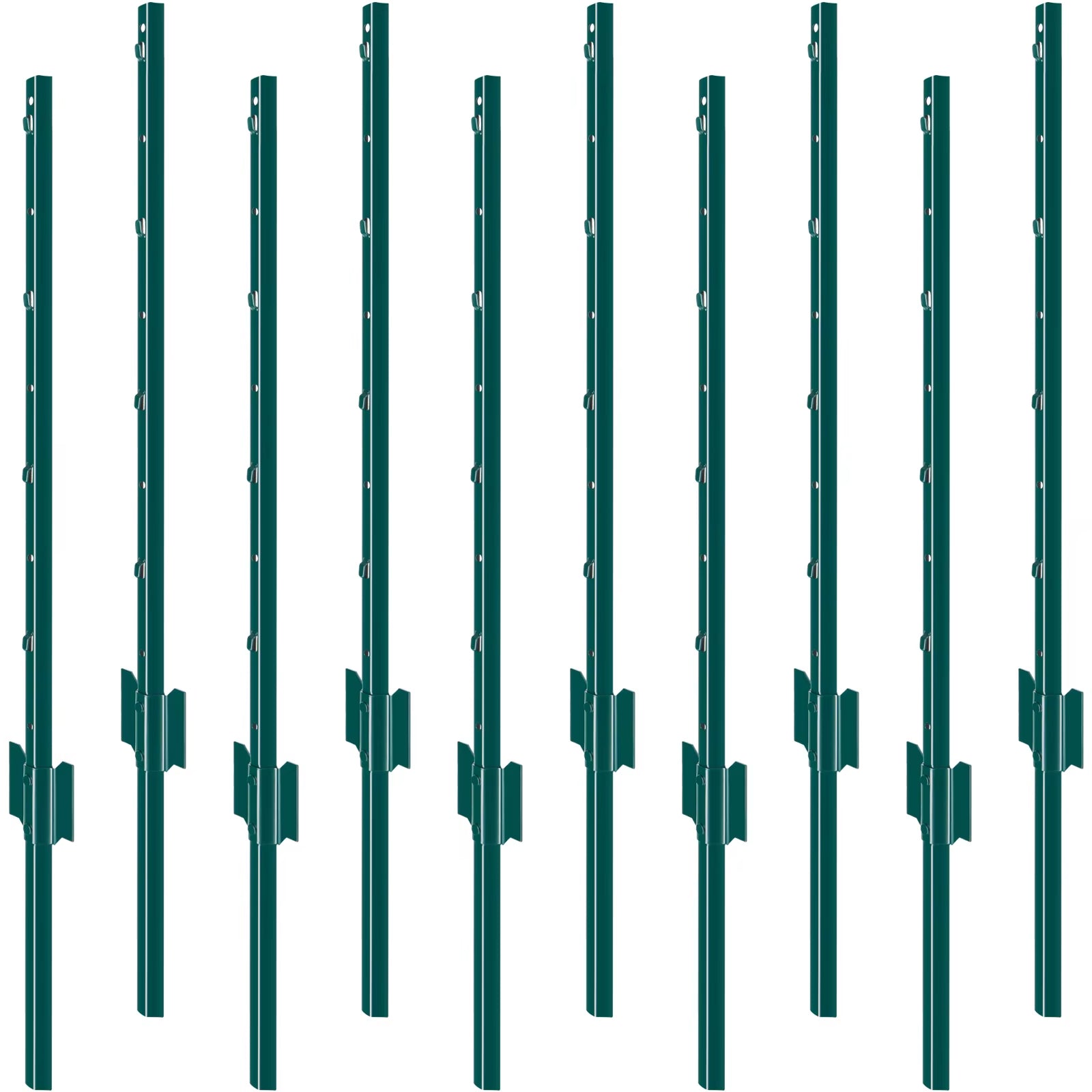 Fence Post T-Post Heavy Duty Metal Fence Post Sturdy Steel Fence Stakes for Garden Yard Lawn Farms Outdoor Wire Fencing