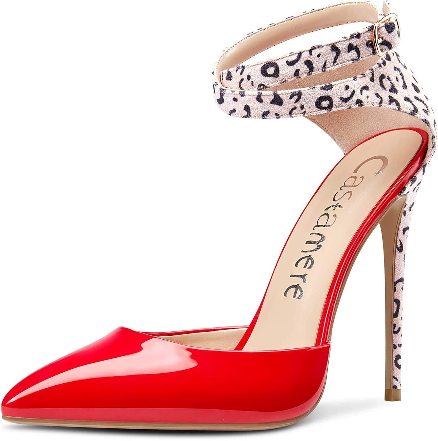 Womens Ankle Strap High Heels Sandals Pointed Toe Sexy Sandal 12CM Stilettos Pumps