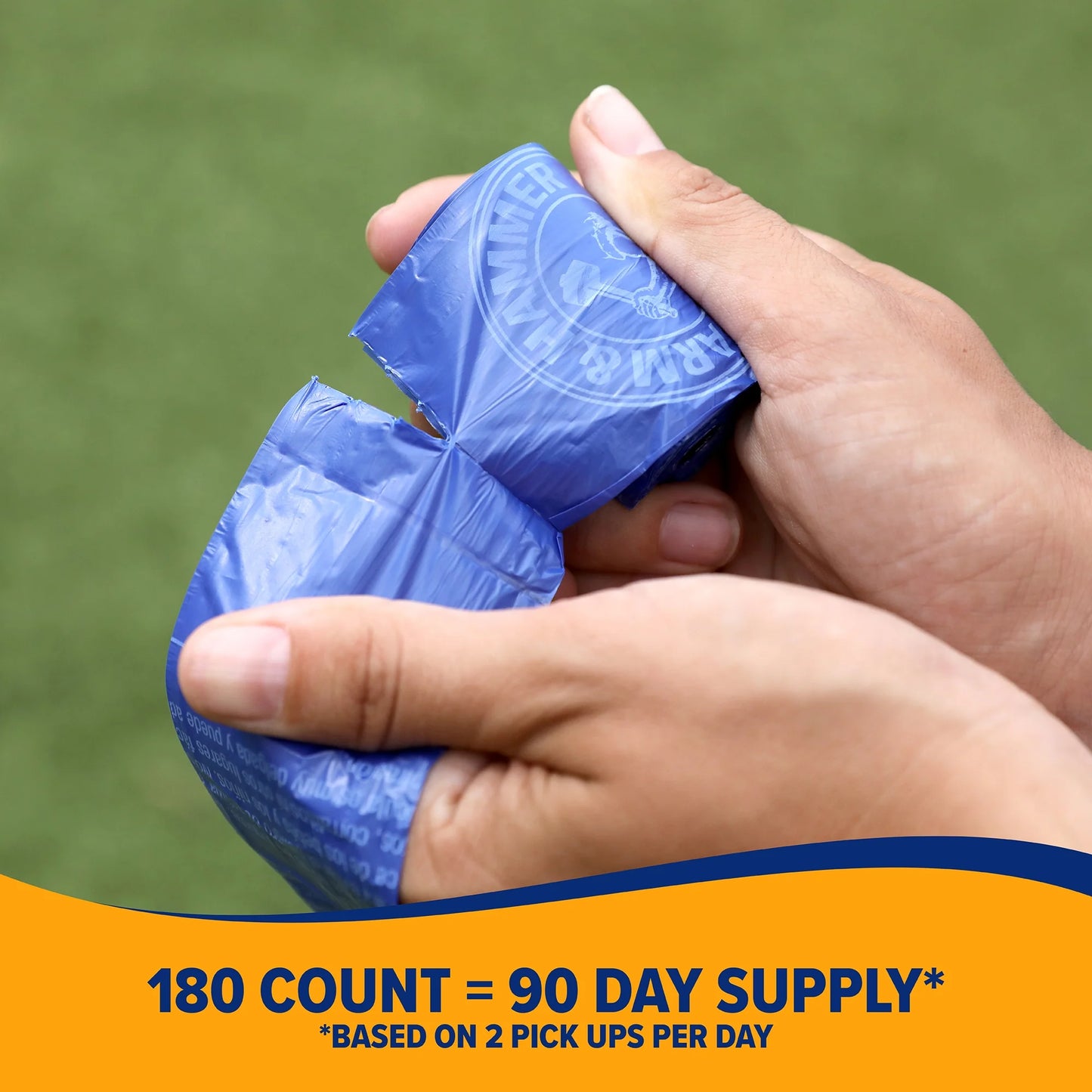 Durable Disposable Fresh Scent Dog Waste Bag Refills, Assorted Colors, 180 Count