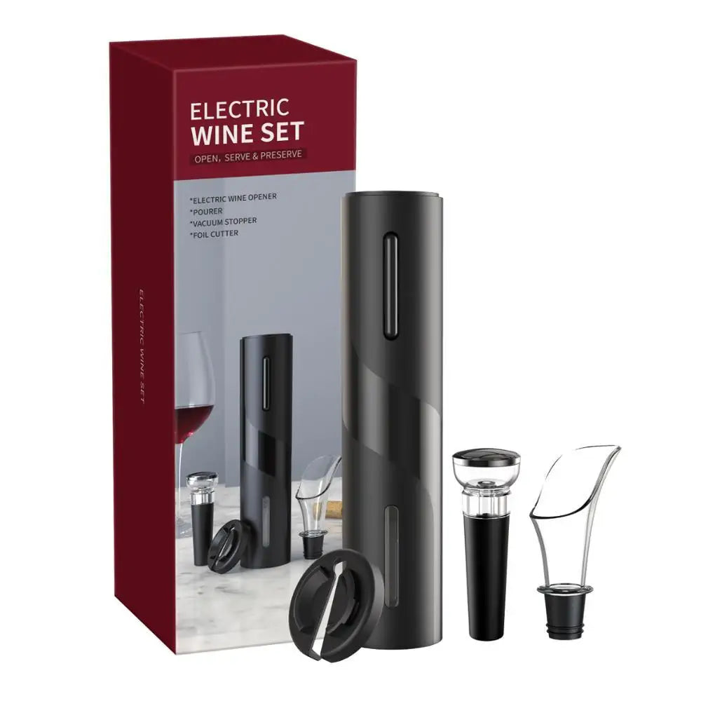 Electric Wine Opener Set Automatic Wine Bottle Opener Rechargeable Wine Corkscrew Kitchen Tools Opener with Gift Box