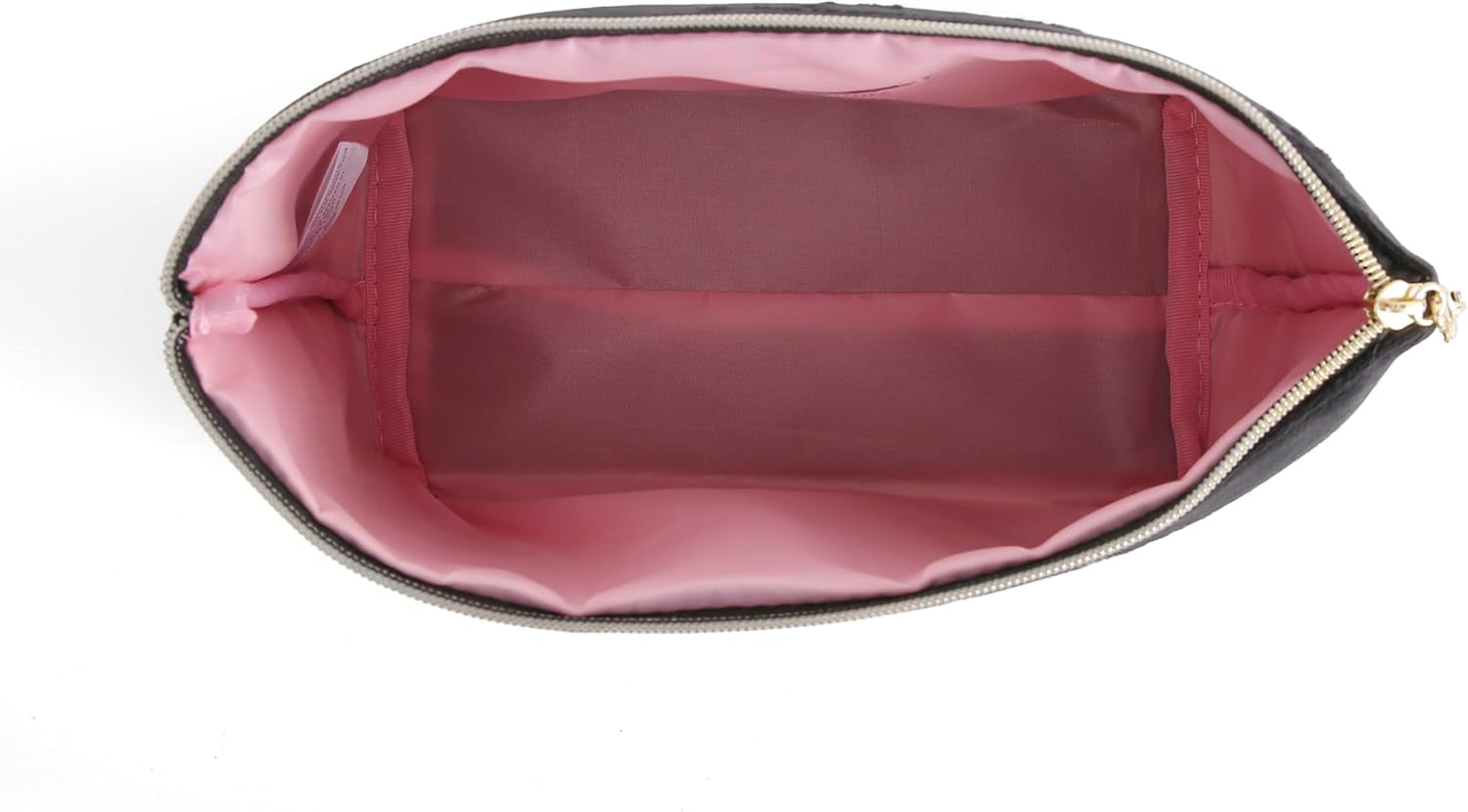 Black Makeup Bag Cosmetics Organizer Travel Essentials Top Zip Pouch Velour Rhinestone Roses