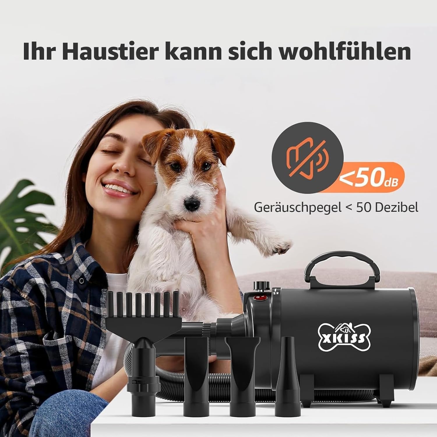 Dog Blow Dryer for Grooming 4.5Hp/2800W，Speed High Velocity Dryer for Dogs Blower for Professional Heatfor Dogs, Cats