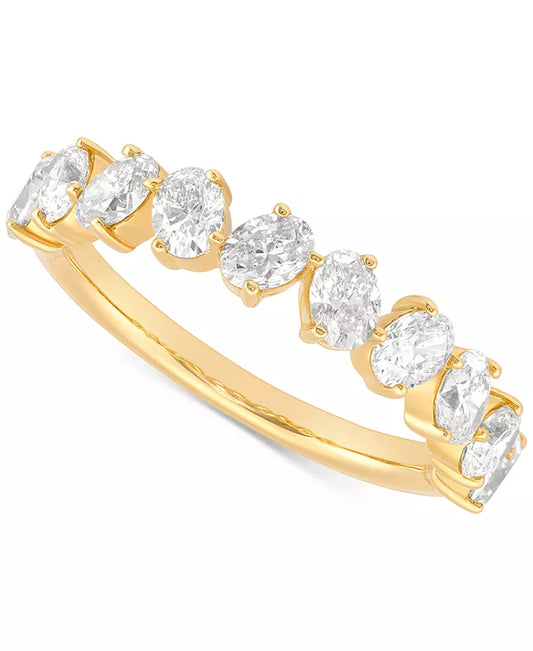 Diamond Oval Band (1-1/2 Ct. T.W.) in 14K Gold